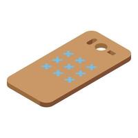 Smart case icon isometric vector. Phone cover vector