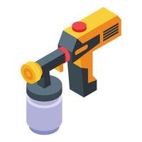 Paint sprayer icon isometric vector. Spray gun vector