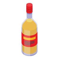 icono de tequila de limón vector isométrico. alcohol de vidrio