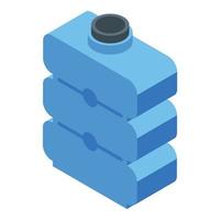 Irrigation system tank icon isometric vector. Water pipe vector