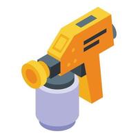 Paint equipment icon isometric vector. Gun sprayer vector