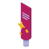 Cream tube icon isometric vector. Skin care vector