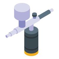 Body paint gun icon isometric vector. Car spray vector