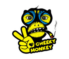 Cheeky Smoking Peace Monkey png