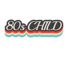 80s kind retro Jaren 80 ontwerp png