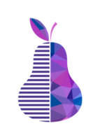 diseño de pera morada png