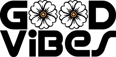 design de flores de boas vibrações png