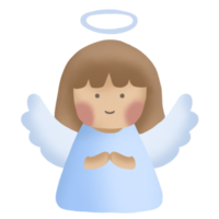 ilustração de anjo azul claro png