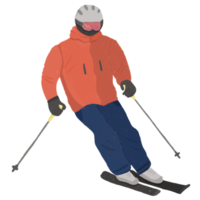 ilustración de crayón de esquí png