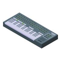 Classical synthesizer icon isometric vector. Dj music vector