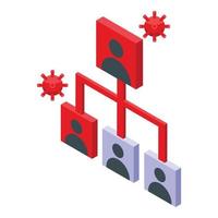 Antivirus network icon isometric vector. Security data vector