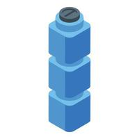 Bottle osmosis system icon isometric vector. Water filter vector