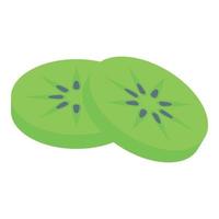 icono de kiwi seco vector isométrico. comida fruta