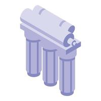 Plastic filter icon isometric vector. Water system vector