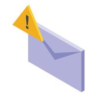 icono de correo no deseado vector isométrico. datos de seguridad