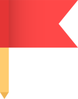 illustration d'icône de drapeau rouge. des drapeaux rouges avec des pancartes jaunes. png