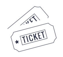 Ticket icon in white colors. Voucher signs illustration. png