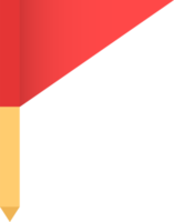 ilustração do ícone da bandeira vermelha. bandeiras vermelhas com sinais de pautas amarelas. png