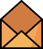 icône d'enveloppe dans un style design plat. illustration de signes de courrier. png