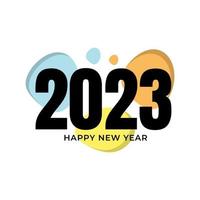 Happy new year 2023 design,modern geometric abstract and typography style. colorful vector happy new year 2023 greeting card. Vector illustration
