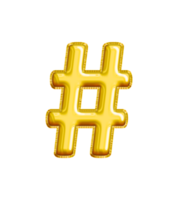 hash symbol isolerat ballong text effekt. du kan använda sig av detta tillgång för innehåll tycka om som födelsedag, fest, årsdag, utbildning, karneval, fira, bröllop, alla hjärtans dag, jul, Lycklig ny år etc. png