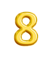 Number 8 Egiht Isolated Balloon Text Effect. You can use this asset for content like as Birthday, Party, Anniversary, Education, Carnival, Celebrate, Wedding, Valentine, Christmas, Happy New Year etc. png