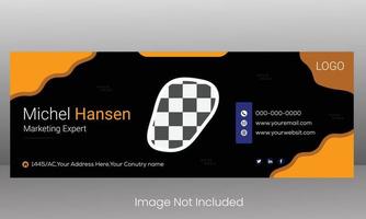 Modern Email signature design vector