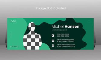 Modern Email Signature Design vector