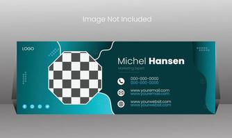 Modern Email Signature Design vector