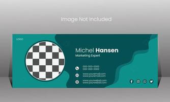 Modern Email Signature Design vector