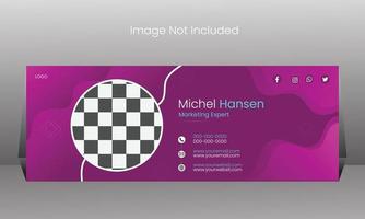 Modern Email Signature Design vector