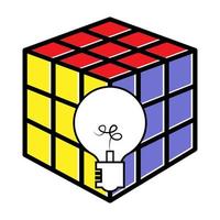 elemento de vector de cubo de rubik