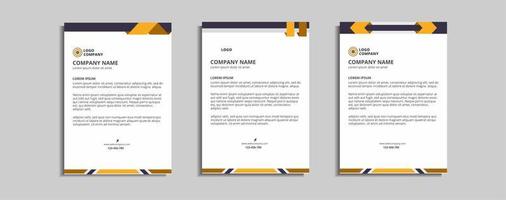 modern corporate letterhead template design vector