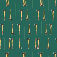 Axe icon seamless pattern on green background. Colorful vector Illustration.