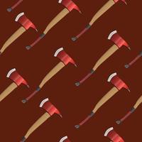 Seamless pattern with axe. Colorful vector illustration.