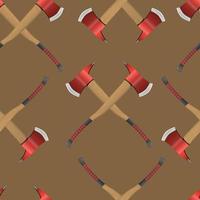 Seamless pattern with crossed axes. Colorful vector illustration.