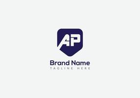 Abstract AP letter modern initial lettermarks logo design vector