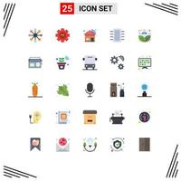Group of 25 Flat Colors Signs and Symbols for harmony hardware home gadget computers Editable Vector Design Elements