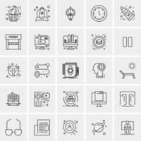 25 iconos de negocios universales vector ilustración de icono creativo para usar en proyectos relacionados con la web y dispositivos móviles