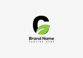 Abstract c letter modern initial lettermarks leaf logo design vector