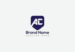 Abstract AC letter modern initial lettermarks logo design vector