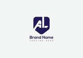 Abstract AL letter modern initial logo design vector