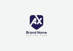 Abstract AX letter modern initial lettermarks logo design vector