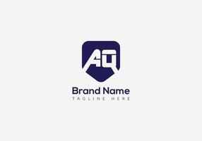 Abstract AQ letter modern initial lettermarks logo design vector