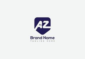 Abstract AZ letter modern initial lettermarks logo design vector