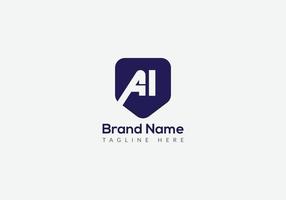 Abstract AI letter modern initial logo design vector