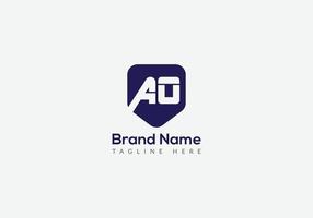 Abstract AO letter modern initial lettermarks logo design vector