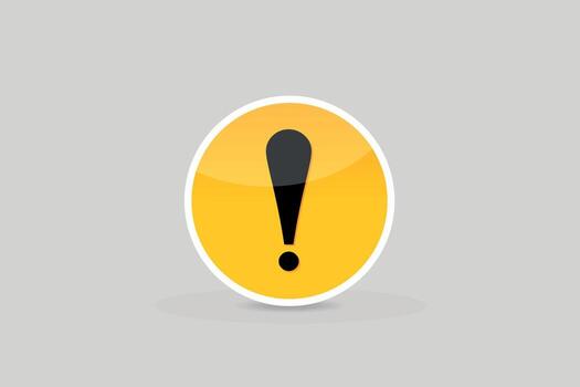 Glossy Alert notification reminder icon button vector