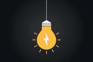 Light Bulb over gray background vector