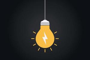 Light Bulb over gray background vector